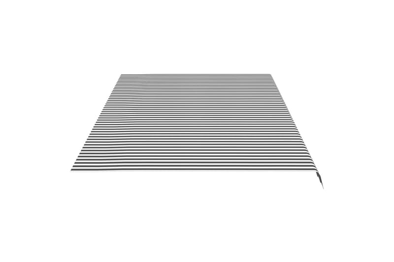 Erstatningsduk for markise antrasitt og hvit 6x3 m - Markiser - Markisevev & markisestoff