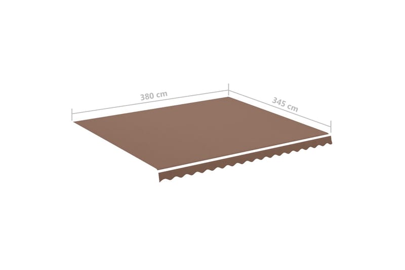 Erstatningsduk for markise brun 4x3,5 m - Markiser - Markisevev & markisestoff