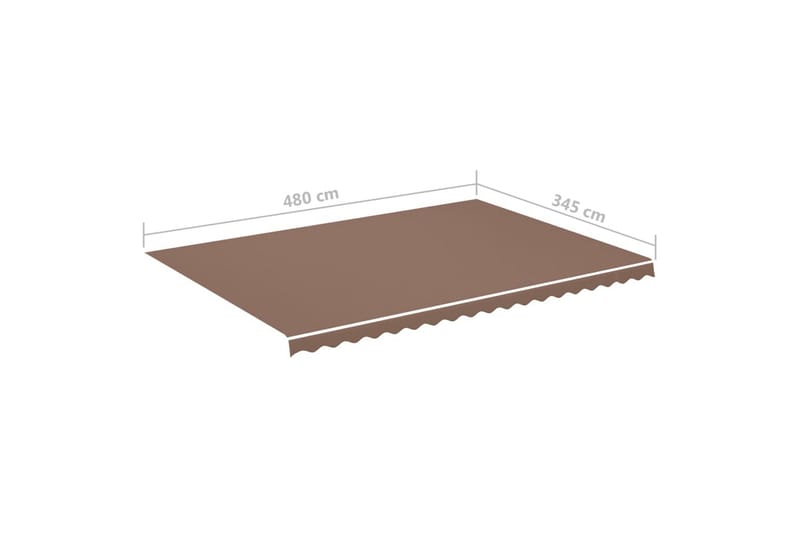 Erstatningsduk for markise brun 5x3,5 m - Markiser - Markisevev & markisestoff