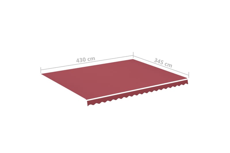 Erstatningsduk for markise burgunder 4,5x3,5 m - Hagemøbler - Solbeskyttelse - Markiser - Markisetilbehør - Markisevev & markisestoff