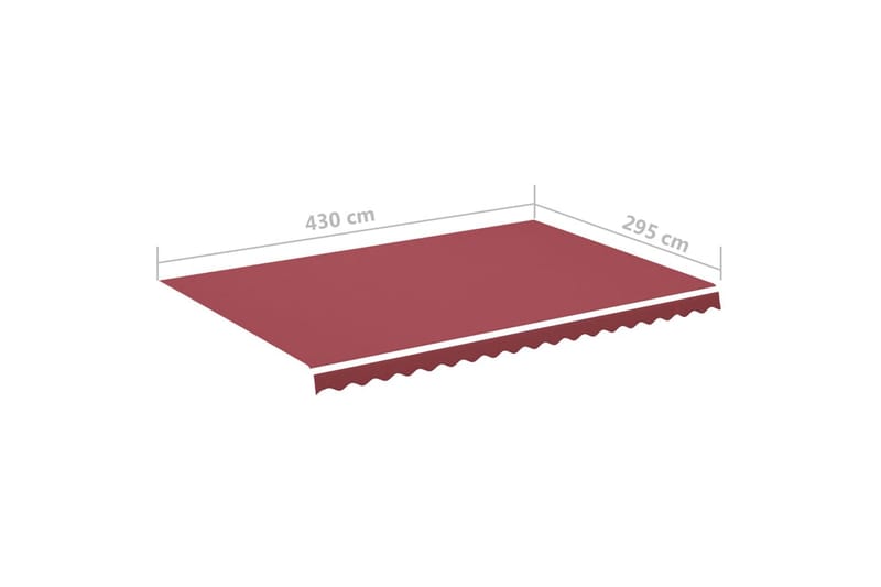 Erstatningsduk for markise burgunder 4,5x3 m - Hagemøbler - Solbeskyttelse - Markiser - Markisetilbehør - Markisevev & markisestoff