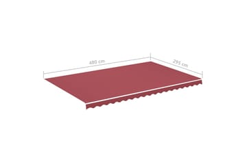 Erstatningsduk for markise burgunder 5x3 m - Hagemøbler - Solbeskyttelse - Markiser - Markisetilbehør - Markisevev & markisestoff