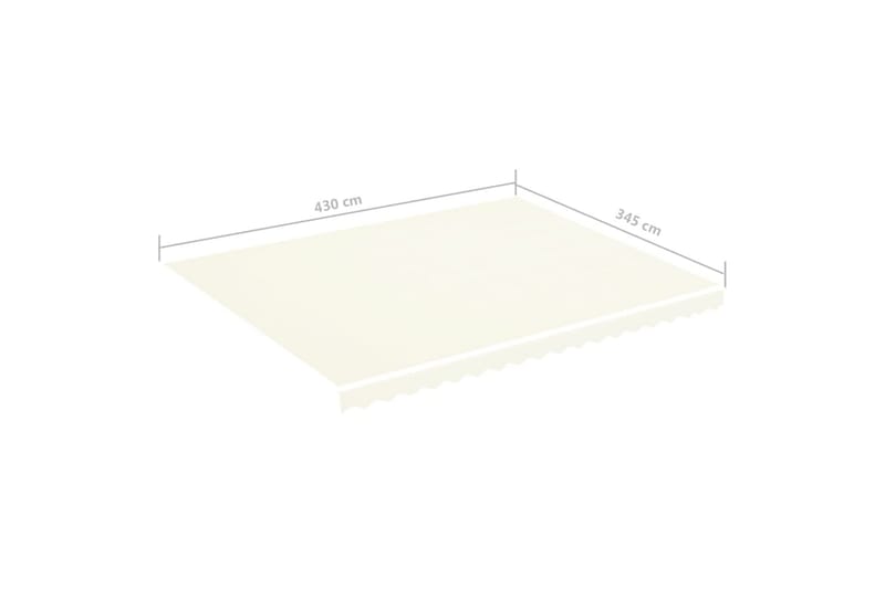 Erstatningsduk for markise kremhvit 4,5x3,5 m - Markiser - Markisevev & markisestoff