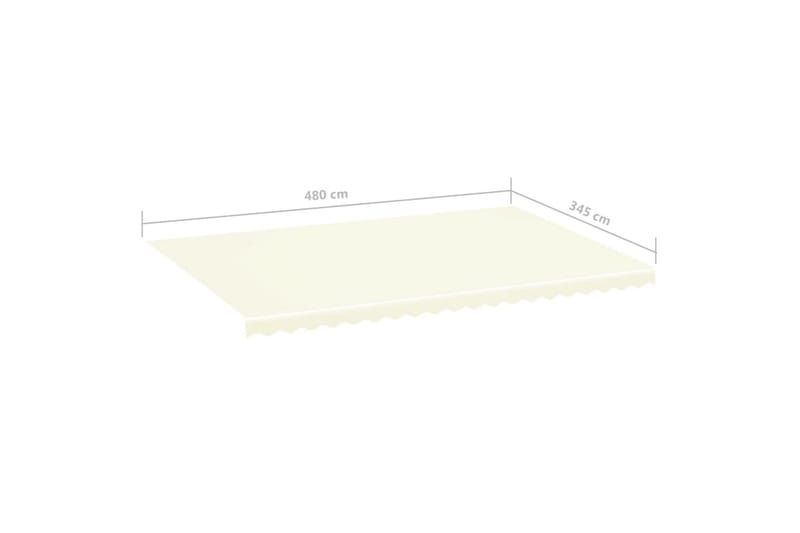 Erstatningsduk for markise kremhvit 5x3,5 m - Hagemøbler - Solbeskyttelse - Markiser - Markisetilbehør - Markisevev & markisestoff