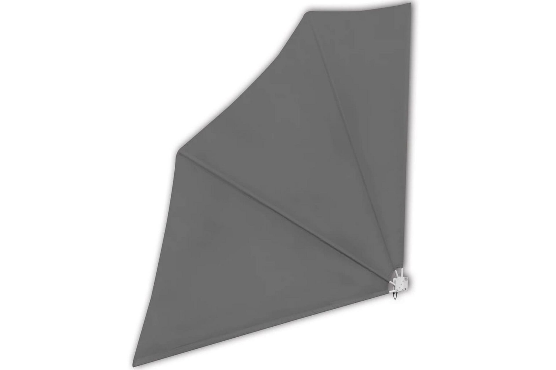 Sammenleggbar sidemarkise for balkong grå 140x140 cm - Hagemøbler - Solbeskyttelse - Markiser - Balkongmarkise