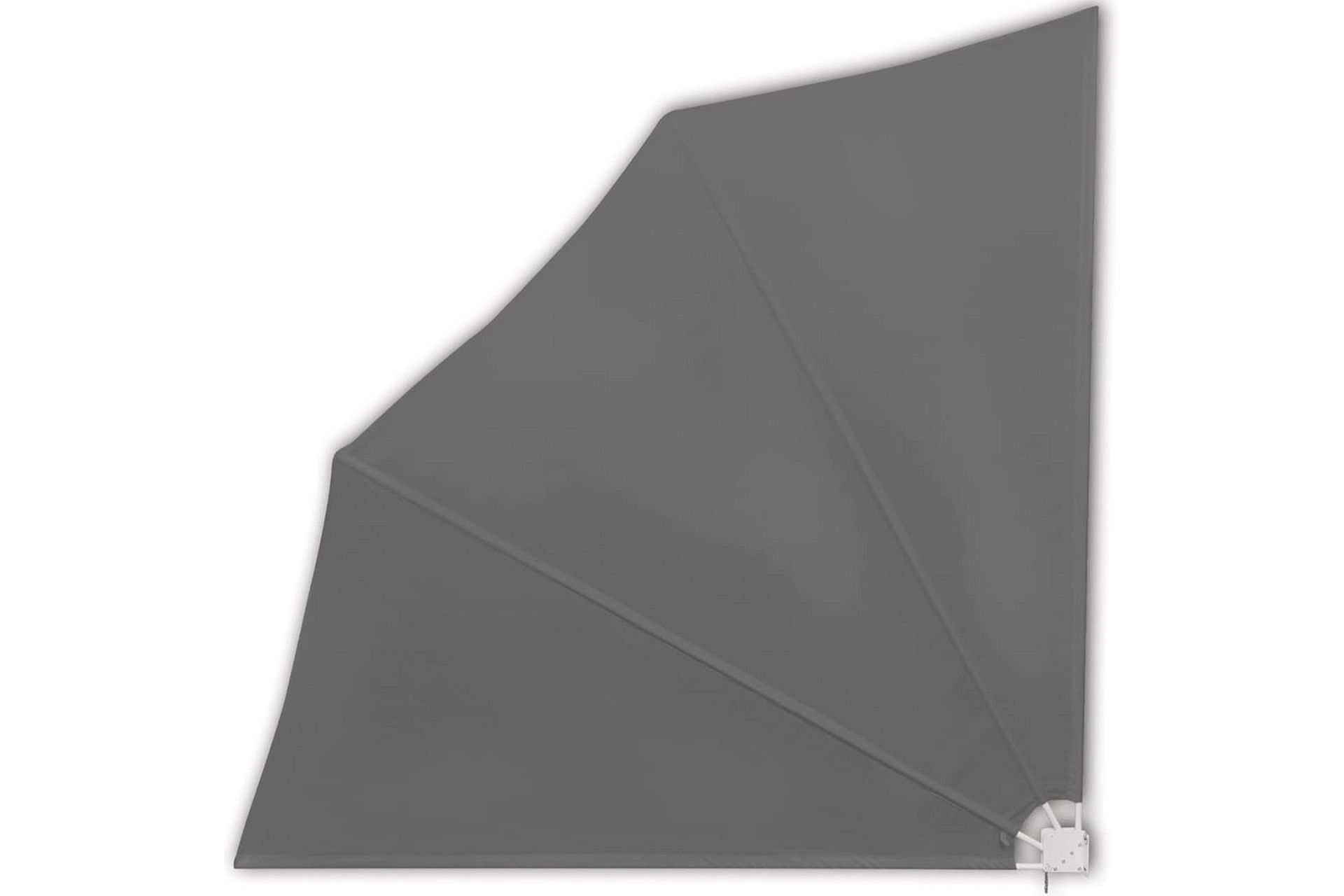 Sammenleggbar sidemarkise for balkong grå 140x140 cm - Hagemøbler - Solbeskyttelse - Markiser - Balkongmarkise