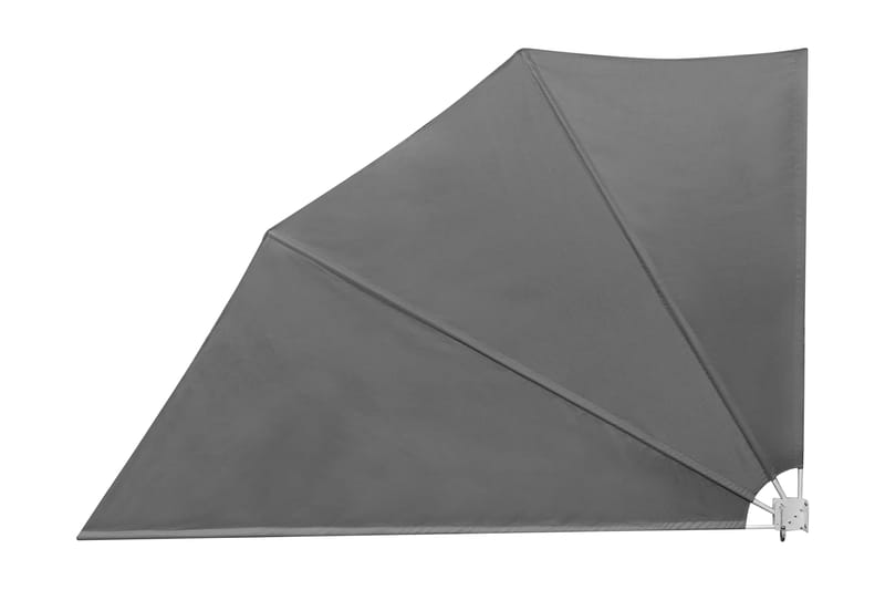 Sammenleggbar sidemarkise for balkong grå 160x240 cm - Hagemøbler - Solbeskyttelse - Markiser - Balkongmarkise