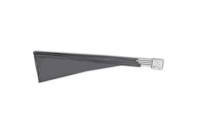 Sammenleggbar sidemarkise for balkong grå 210x210 cm - Hagemøbler - Solbeskyttelse - Markiser - Balkongmarkise