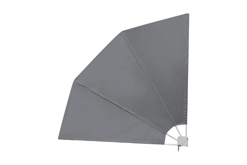 Sammenleggbar sidemarkise for balkong grå 210x210 cm - Hagemøbler - Solbeskyttelse - Markiser - Balkongmarkise