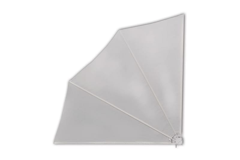 Sammenleggbar sidemarkise for balkong krem 140x140 cm - Hagemøbler - Solbeskyttelse - Markiser - Balkongmarkise