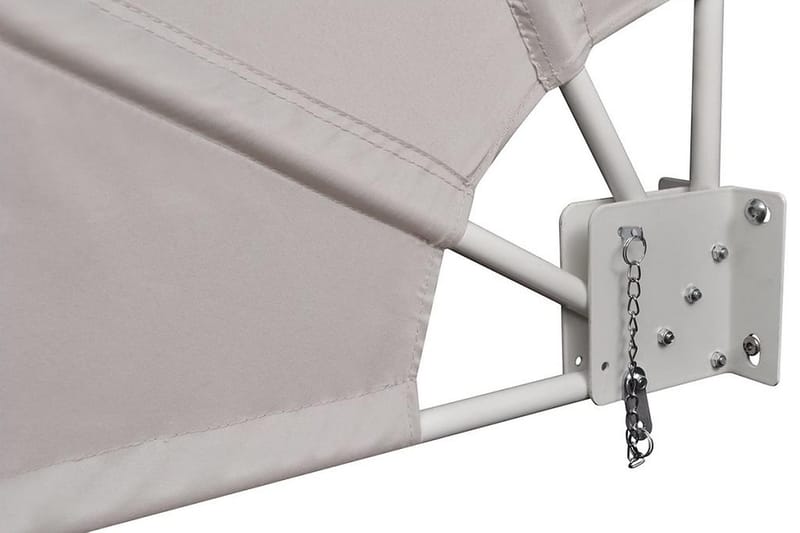 Sammenleggbar sidemarkise for balkong krem 210x210 cm - Hagemøbler - Solbeskyttelse - Markiser - Balkongmarkise
