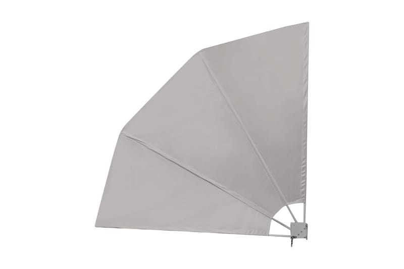 Sammenleggbar sidemarkise for balkong krem 210x210 cm - Hagemøbler - Solbeskyttelse - Markiser - Balkongmarkise