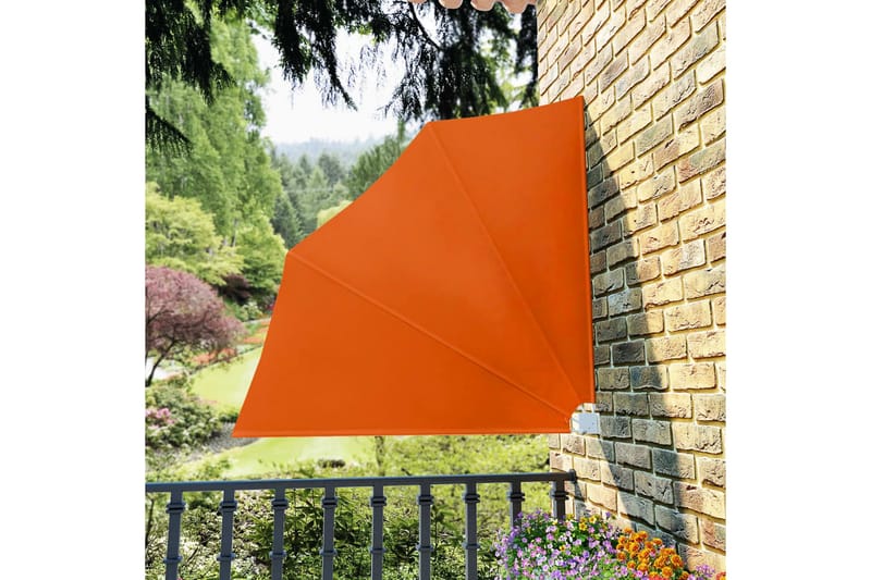 Sammenleggbar sidemarkise for balkong terrakotta 140x140 cm - Hagemøbler - Solbeskyttelse - Markiser - Balkongmarkise