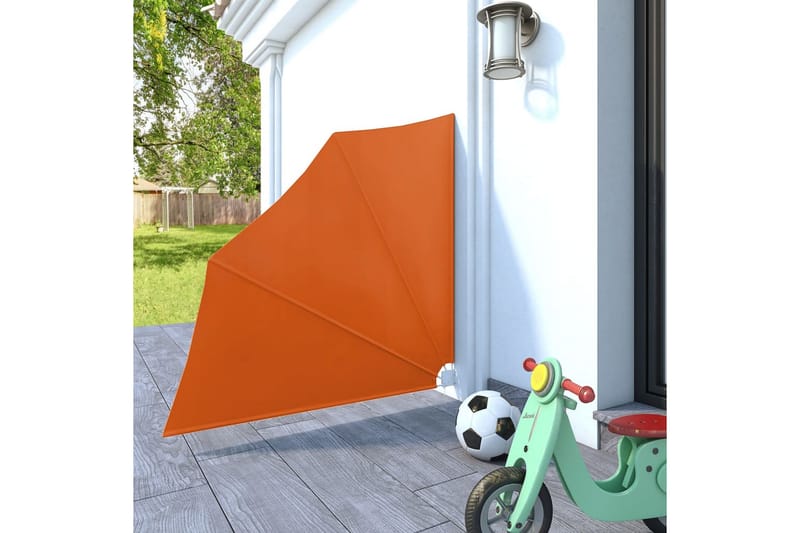 Sammenleggbar sidemarkise for balkong terrakotta 140x140 cm - Hagemøbler - Solbeskyttelse - Markiser - Balkongmarkise