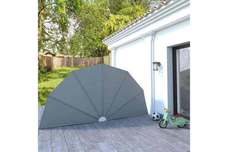 Sammenleggbar sidemarkise for terrasse grå 200 cm - Hagemøbler - Solbeskyttelse - Markiser - Balkongmarkise