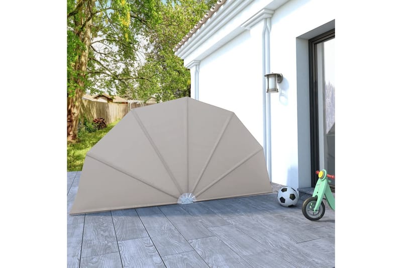 Sammenleggbar sidemarkise for terrasse krem 160 cm - Hagemøbler - Solbeskyttelse - Markiser - Balkongmarkise