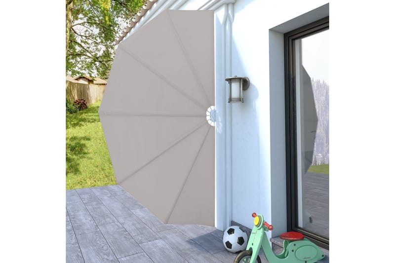 Sammenleggbar sidemarkise for terrasse krem 160 cm - Hagemøbler - Solbeskyttelse - Markiser - Balkongmarkise