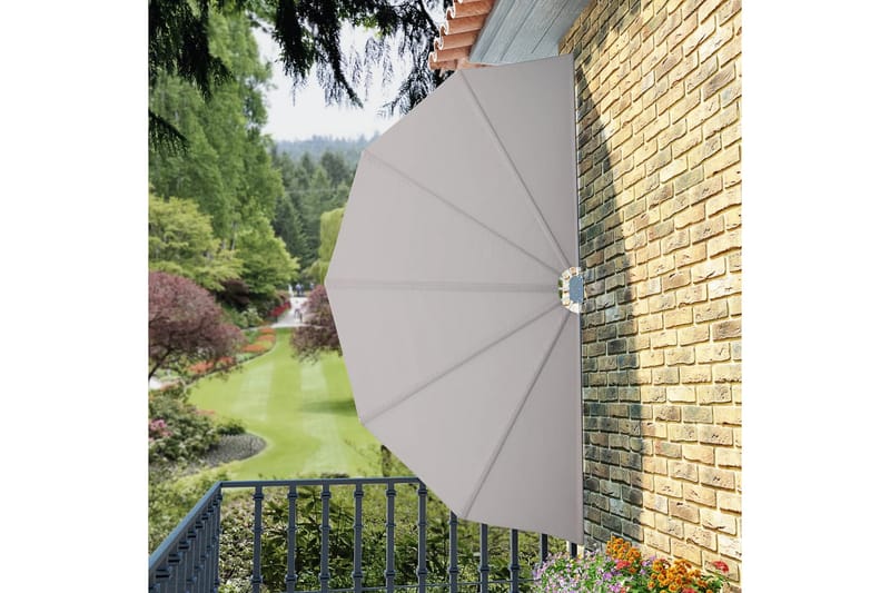 Sammenleggbar sidemarkise for terrasse krem 160 cm - Hagemøbler - Solbeskyttelse - Markiser - Balkongmarkise