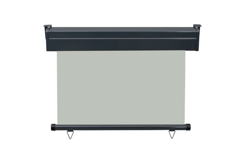 Sidemarkise for balkong 100x250 cm grå - Grå - Hagemøbler - Solbeskyttelse - Markiser - Balkongmarkise