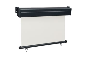 Sidemarkise for balkong 100x250 cm kremhvit - Krem - Hagemøbler - Solbeskyttelse - Markiser - Balkongmarkise