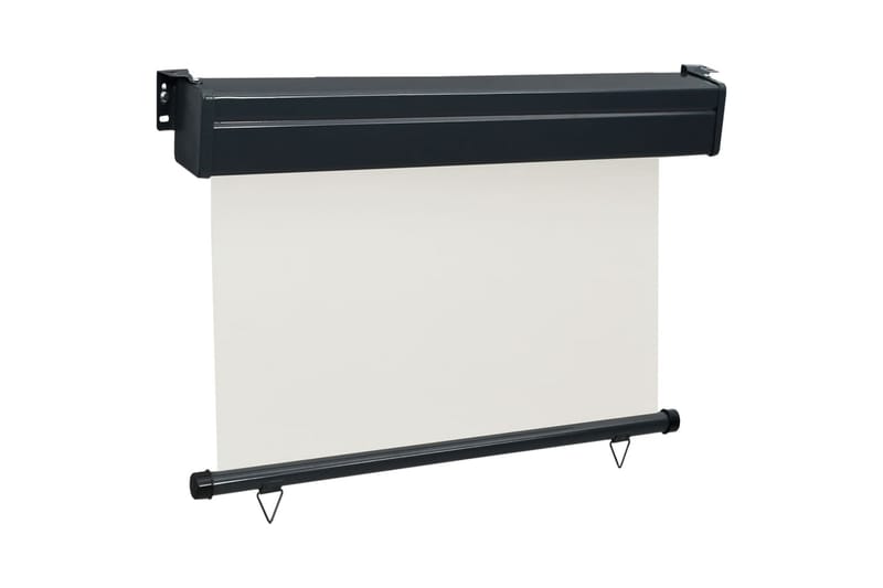 Sidemarkise for balkong 100x250 cm kremhvit - Krem - Hagemøbler - Solbeskyttelse - Markiser - Balkongmarkise