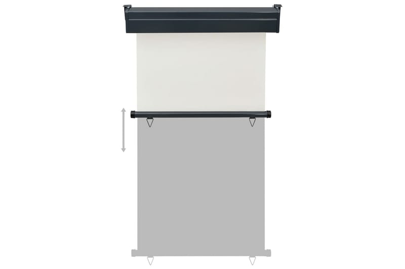 Sidemarkise for balkong 100x250 cm kremhvit - Krem - Hagemøbler - Solbeskyttelse - Markiser - Balkongmarkise
