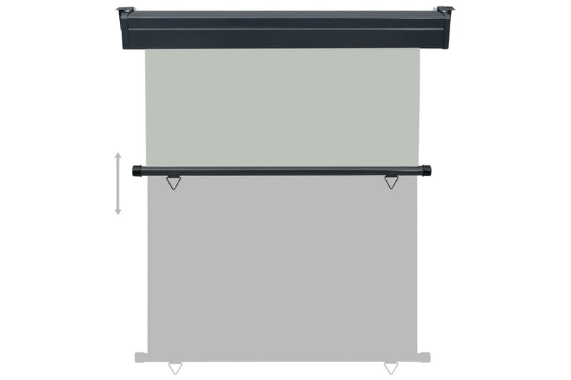 Sidemarkise for balkong 140x250 cm grå - Grå - Balkongmarkise - Markiser - Sidemarkise - Balkongbeskyttelse