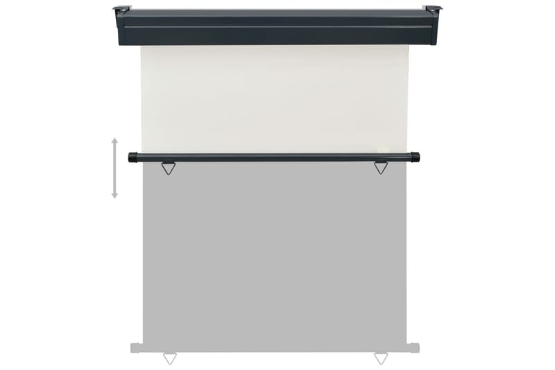 Sidemarkise for balkong 140x250 cm kremhvit - Krem - Hagemøbler - Solbeskyttelse - Markiser - Balkongmarkise