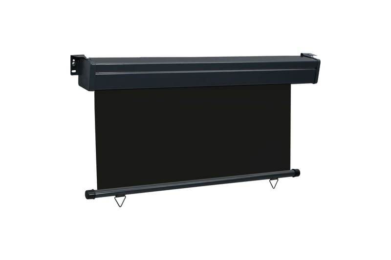 Sidemarkise for balkong 140x250 cm svart - Svart - Hagemøbler - Solbeskyttelse - Markiser - Balkongmarkise