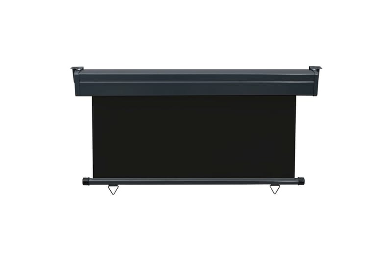 Sidemarkise for balkong 140x250 cm svart - Svart - Hagemøbler - Solbeskyttelse - Markiser - Balkongmarkise
