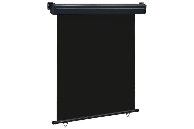 Sidemarkise for balkong 140x250 cm svart - Svart - Hagemøbler - Solbeskyttelse - Markiser - Balkongmarkise