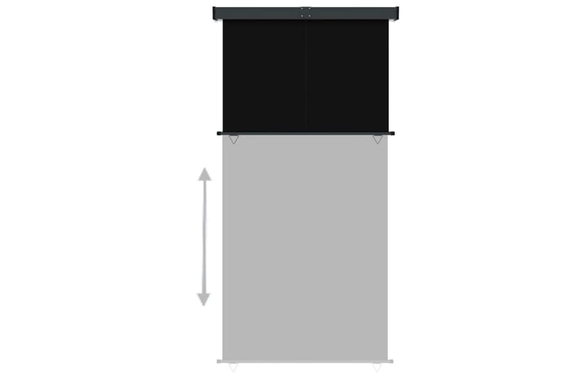 Sidemarkise for balkong 140x250 cm svart - Svart - Balkongmarkise - Markiser - Sidemarkise - Balkongbeskyttelse