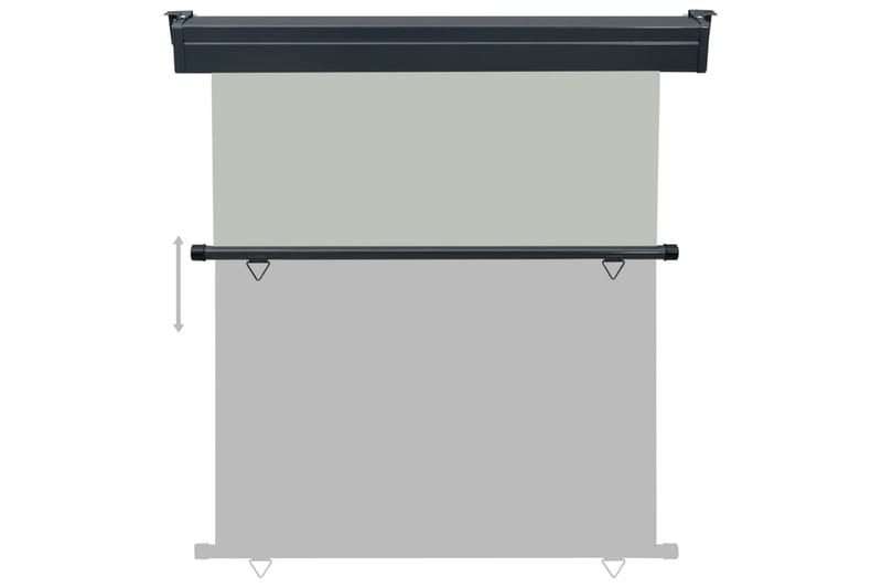 Sidemarkise for balkong 160x250 cm grå - Grå - Balkongmarkise - Markiser - Sidemarkise - Balkongbeskyttelse