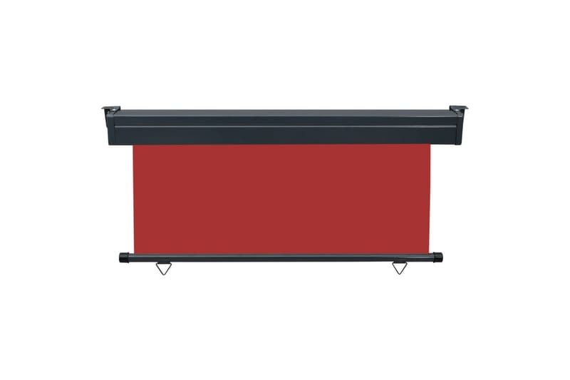 Sidemarkise for balkong 170x250 cm rød - Rød - Hagemøbler - Solbeskyttelse - Markiser - Balkongmarkise