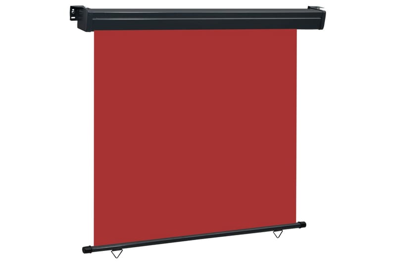 Sidemarkise for balkong 170x250 cm rød - Rød - Hagemøbler - Solbeskyttelse - Markiser - Balkongmarkise