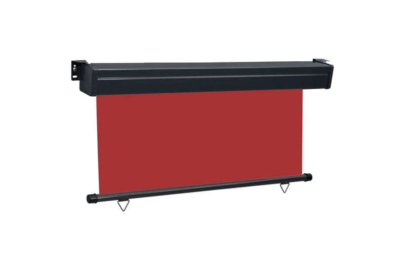Sidemarkise for balkong 170x250 cm rød - Rød - Balkongmarkise - Markiser - Sidemarkise - Balkongbeskyttelse