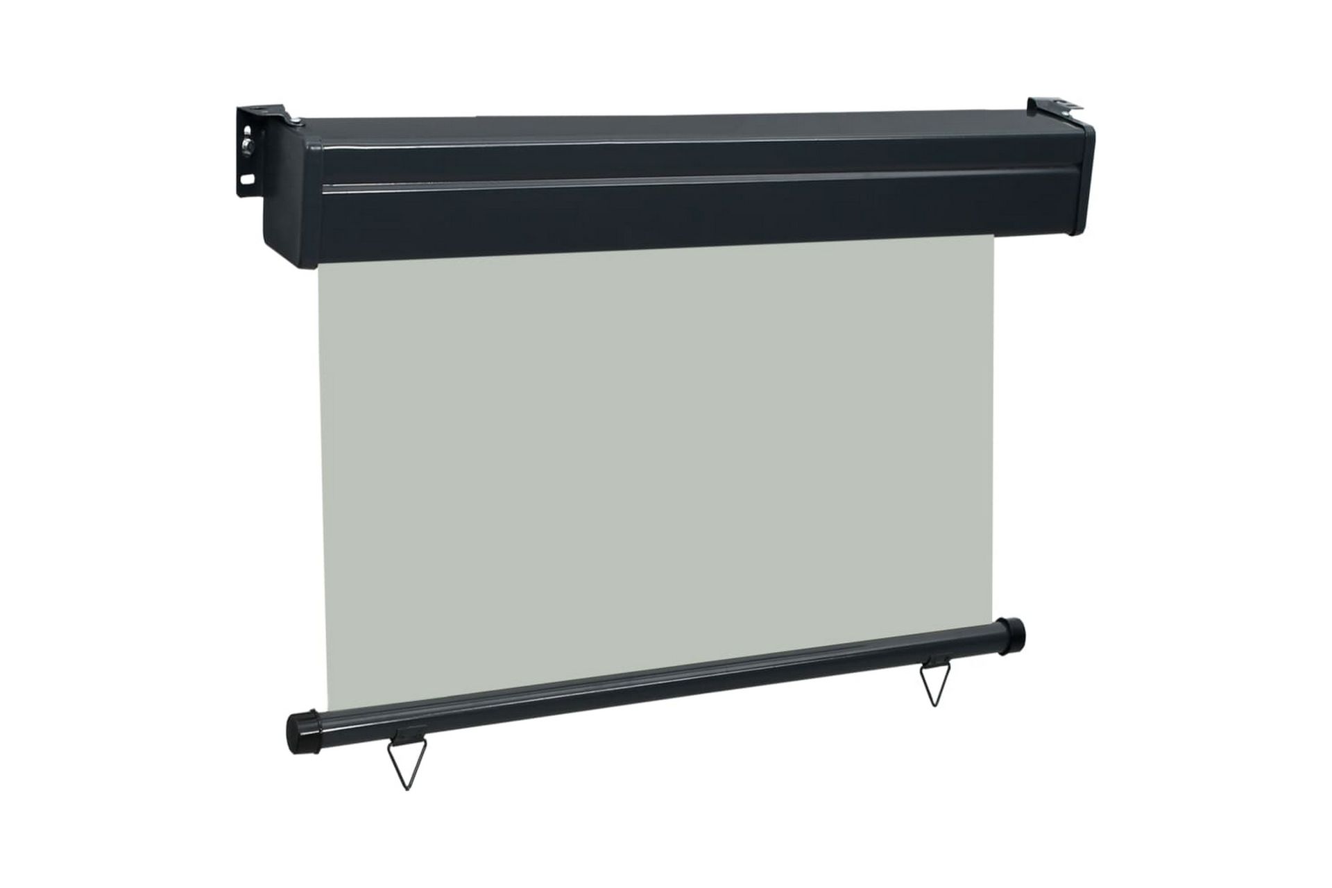 Sidemarkise for balkong 80x250 cm grå - Grå - Hagemøbler - Solbeskyttelse - Markiser - Balkongmarkise