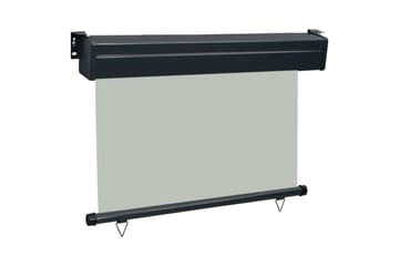Sidemarkise for balkong 80x250 cm grå - Grå - Hagemøbler - Solbeskyttelse - Markiser - Balkongmarkise