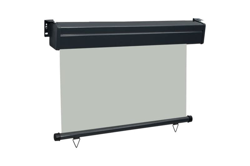 Sidemarkise for balkong 80x250 cm grå - Grå - Hagemøbler - Solbeskyttelse - Markiser - Balkongmarkise