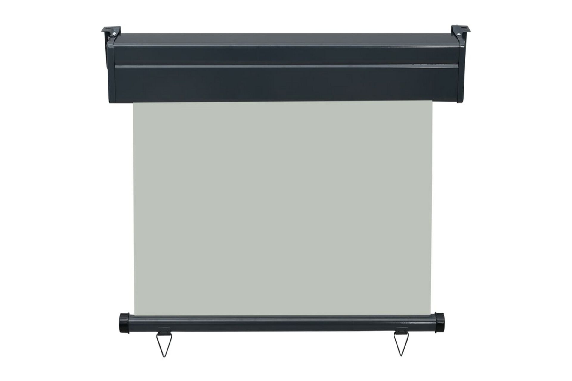 Sidemarkise for balkong 80x250 cm grå - Grå - Hagemøbler - Solbeskyttelse - Markiser - Balkongmarkise