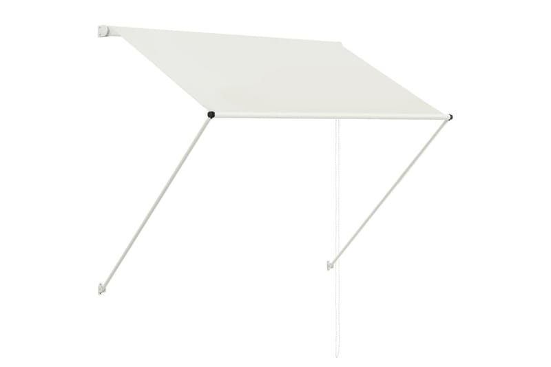 Uttrekkbar markise 100x150 cm kremhvit - Krem - Hagemøbler - Solbeskyttelse - Markiser - Vindusmarkise
