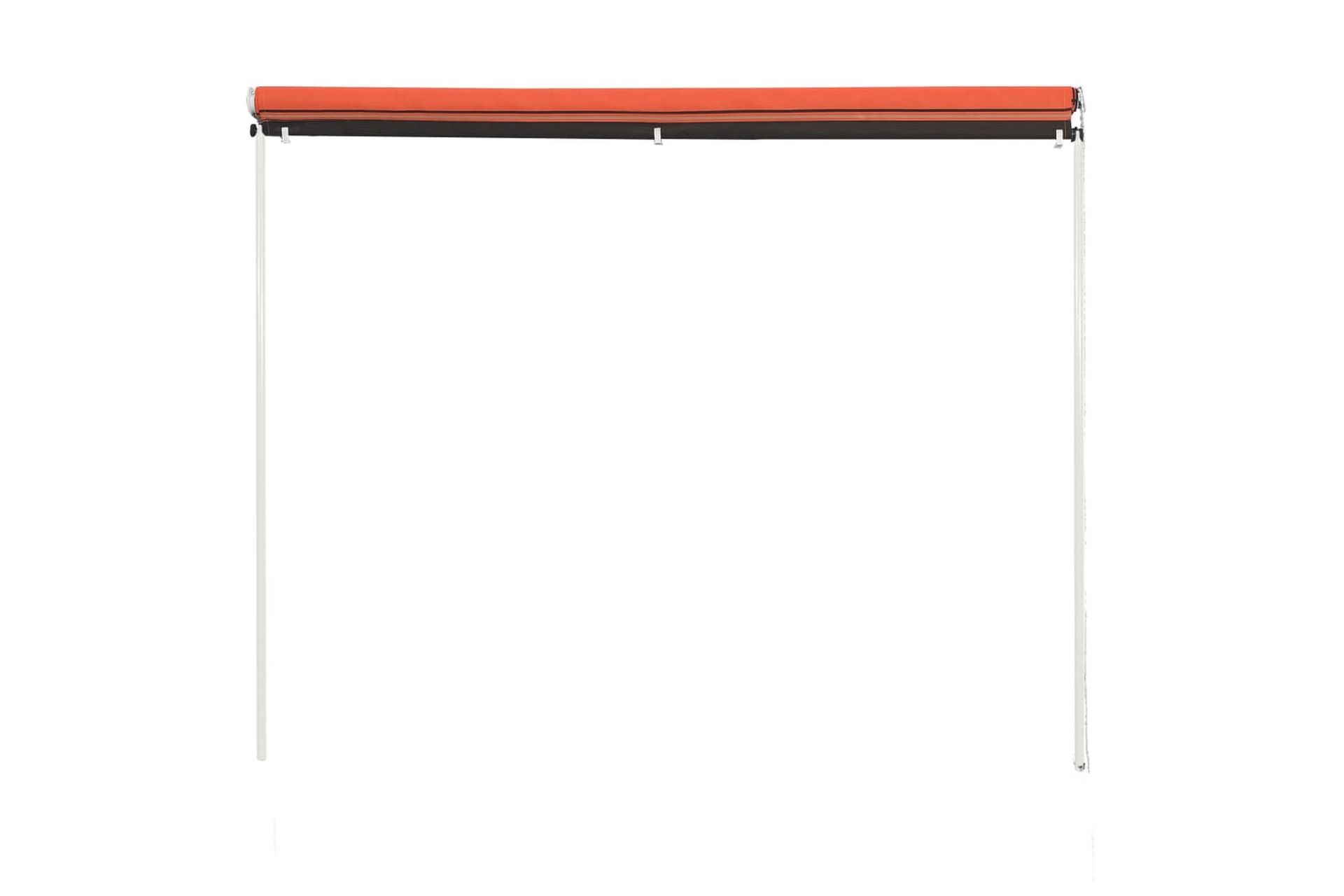 Uttrekkbar markise 100x150 cm oransje og brun - Flerfarget - Hagemøbler - Solbeskyttelse - Markiser - Vindusmarkise