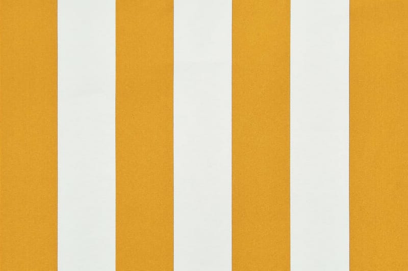 Uttrekkbar markise 150x150 cm gul og hvit - Hagemøbler - Solbeskyttelse - Markiser - Vindusmarkise