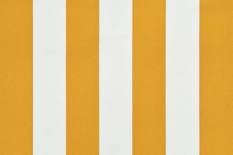 Uttrekkbar markise 150x150 cm gul og hvit - Vindusmarkise - Markiser