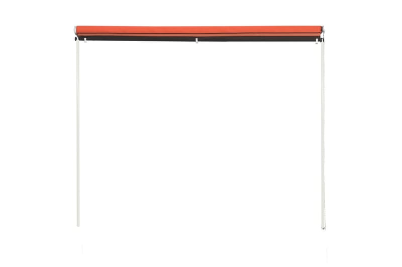 Uttrekkbar markise 150x150 cm oransje og brun - Flerfarget - Hagemøbler - Solbeskyttelse - Markiser - Vindusmarkise