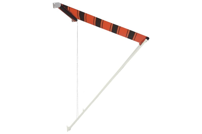 Uttrekkbar markise 150x150 cm oransje og brun - Flerfarget - Hagemøbler - Solbeskyttelse - Markiser - Vindusmarkise