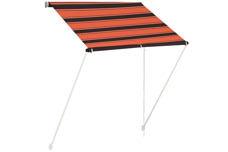 Uttrekkbar markise 150x150 cm oransje og brun - Flerfarget - Vindusmarkise - Markiser - Solbeskyttelse vindu