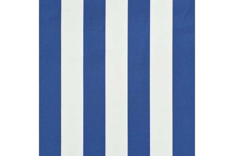 Uttrekkbar markise 250x150 cm blå og hvit - Hagemøbler - Solbeskyttelse - Markiser - Vindusmarkise