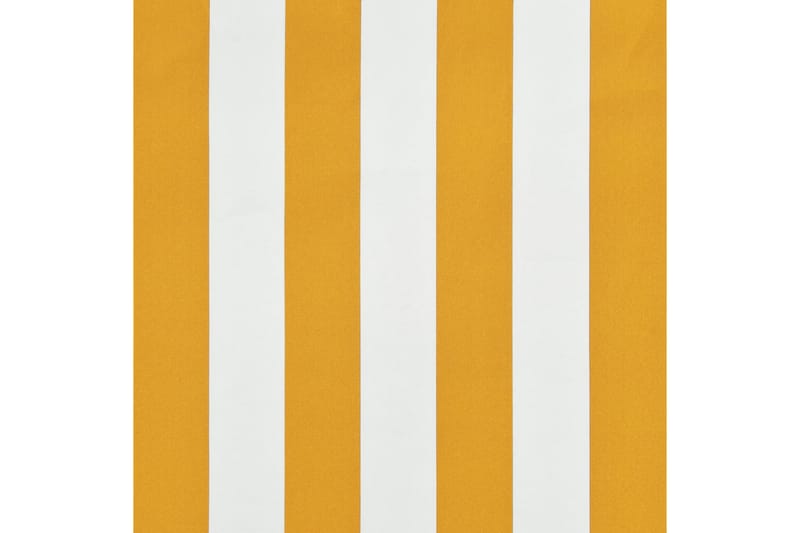 Uttrekkbar markise 250x150 cm gul og hvit - Hagemøbler - Solbeskyttelse - Markiser - Vindusmarkise
