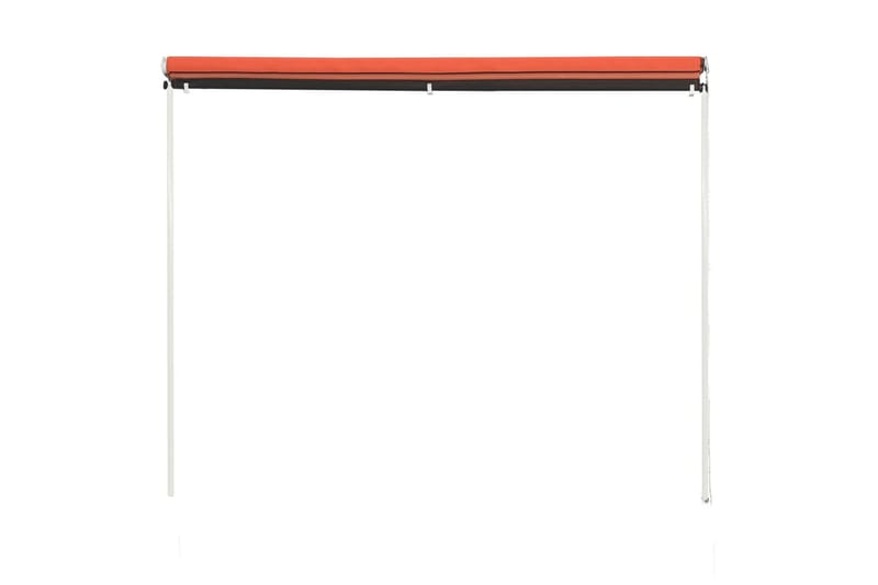 Uttrekkbar markise 300x150 cm oransje og brun - Flerfarget - Hagemøbler - Solbeskyttelse - Markiser - Balkongmarkise